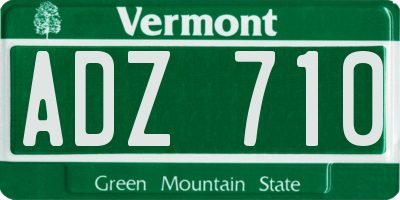 VT license plate ADZ710