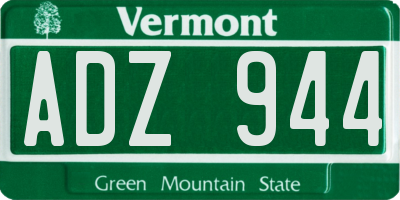 VT license plate ADZ944