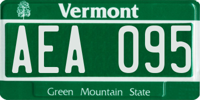 VT license plate AEA095