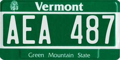VT license plate AEA487