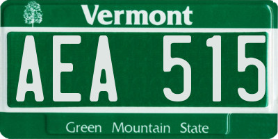 VT license plate AEA515