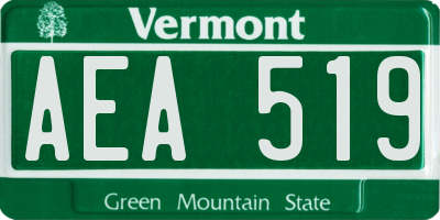VT license plate AEA519