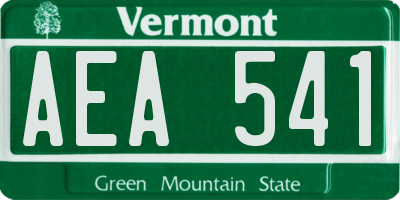 VT license plate AEA541