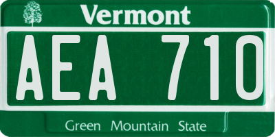 VT license plate AEA710