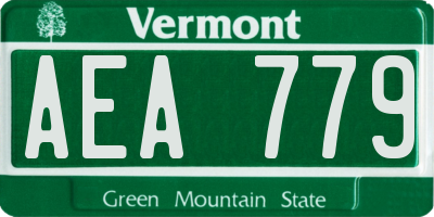 VT license plate AEA779