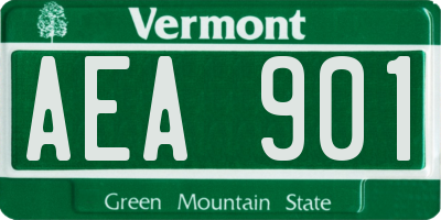 VT license plate AEA901
