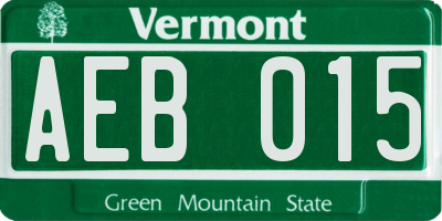 VT license plate AEB015