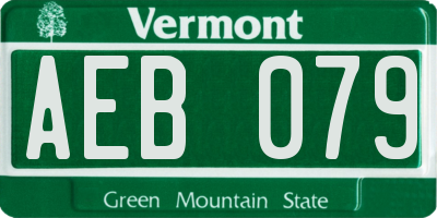 VT license plate AEB079