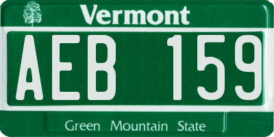 VT license plate AEB159