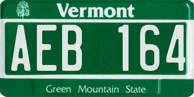 VT license plate AEB164