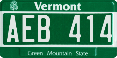 VT license plate AEB414