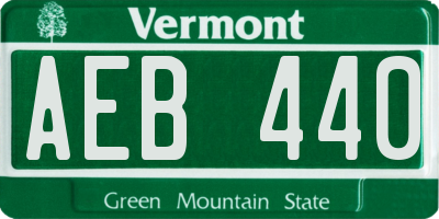 VT license plate AEB440