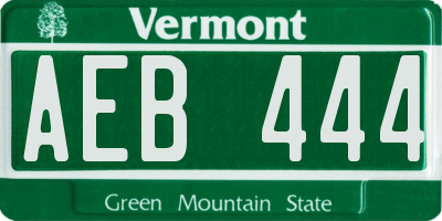 VT license plate AEB444