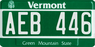 VT license plate AEB446