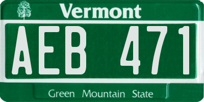 VT license plate AEB471