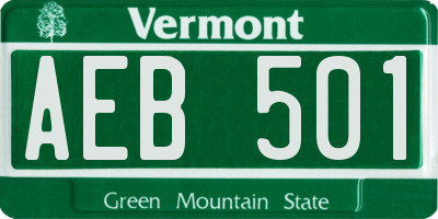 VT license plate AEB501