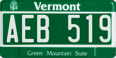 VT license plate AEB519