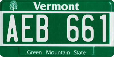 VT license plate AEB661