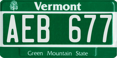 VT license plate AEB677