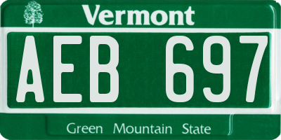 VT license plate AEB697