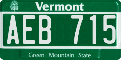 VT license plate AEB715