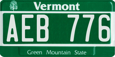 VT license plate AEB776
