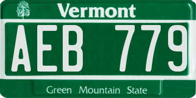 VT license plate AEB779