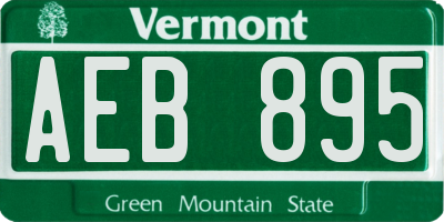 VT license plate AEB895
