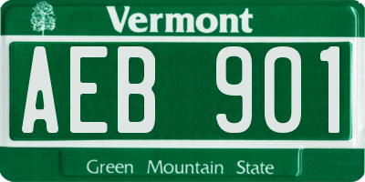 VT license plate AEB901
