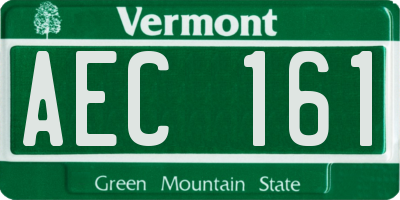 VT license plate AEC161