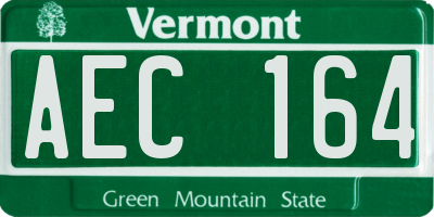VT license plate AEC164