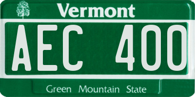 VT license plate AEC400