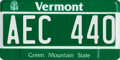 VT license plate AEC440