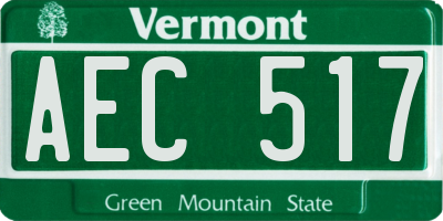 VT license plate AEC517