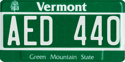 VT license plate AED440