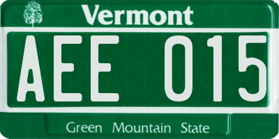 VT license plate AEE015