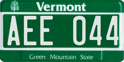 VT license plate AEE044