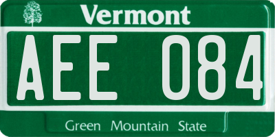 VT license plate AEE084