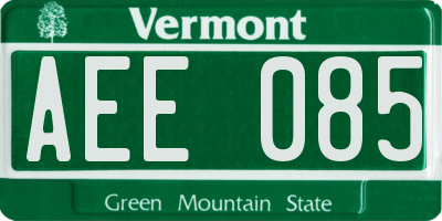VT license plate AEE085