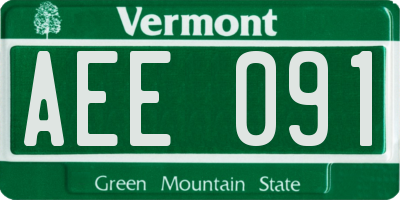 VT license plate AEE091