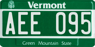 VT license plate AEE095