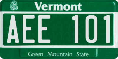 VT license plate AEE101