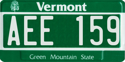 VT license plate AEE159