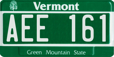 VT license plate AEE161