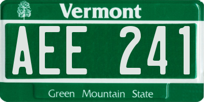 VT license plate AEE241