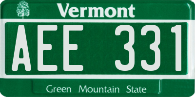 VT license plate AEE331