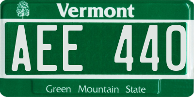 VT license plate AEE440
