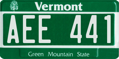 VT license plate AEE441