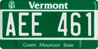 VT license plate AEE461