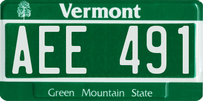 VT license plate AEE491